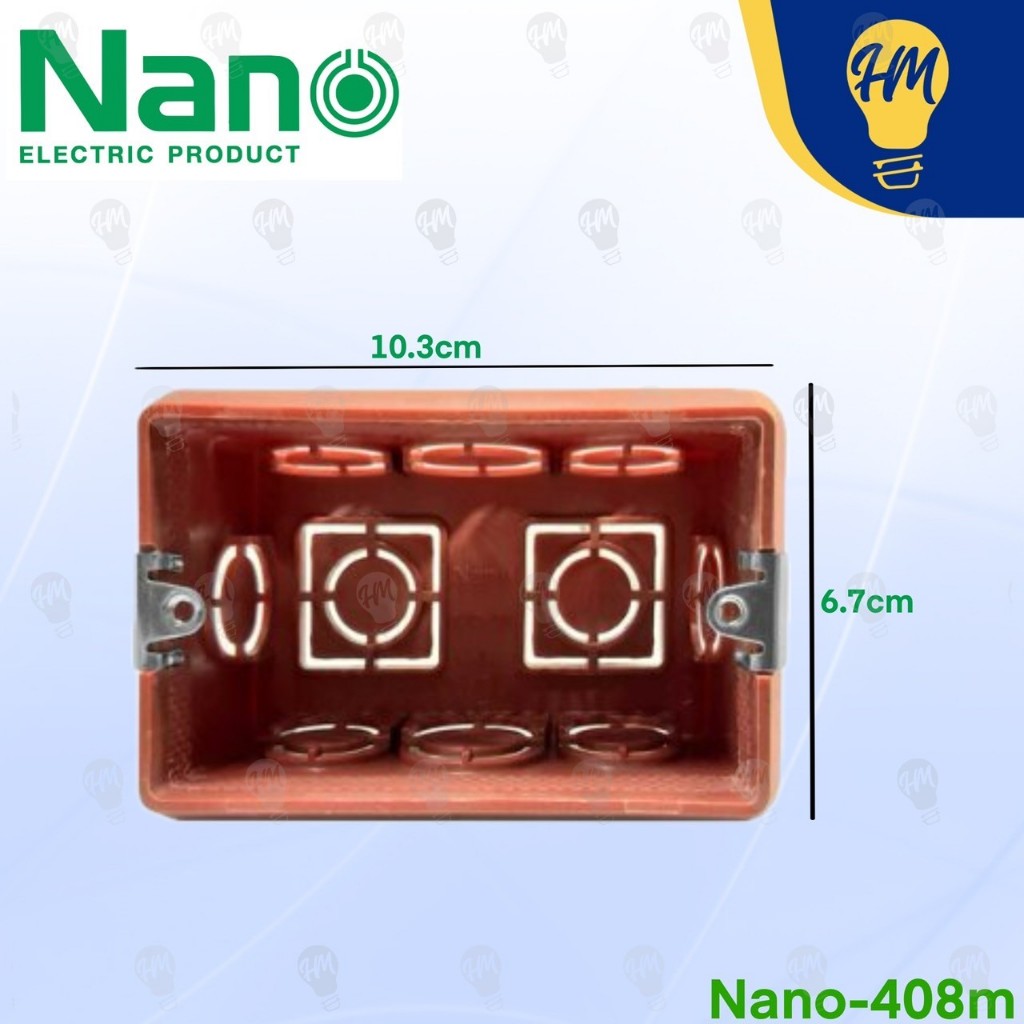 Nano บล็อคฝัง พลาสติก หูเหล็ก ขนาด 2x4 และ 4x4 - รูปที่ 2