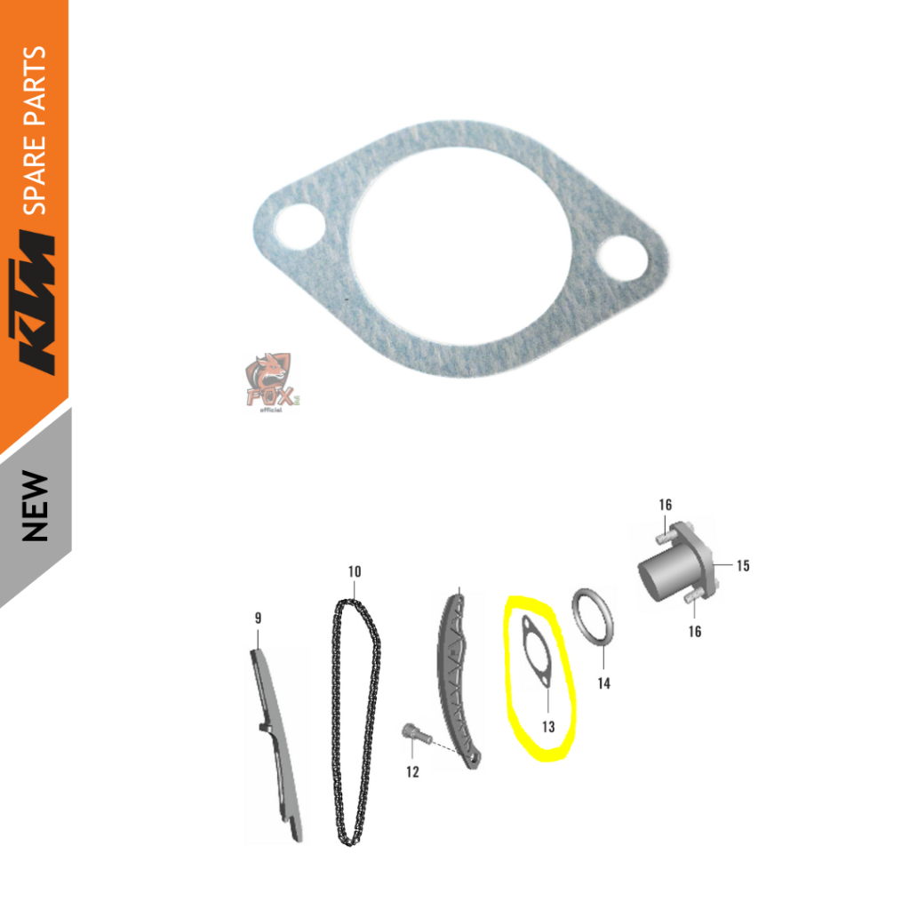 ปะเก็นตัวดันโซ่ KTM DUKE200/250/390 RC200 /250/390 แท้เบิกศูนย์