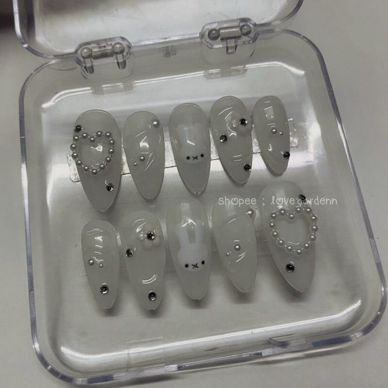 🐰 press on nails - handmade miffy nails