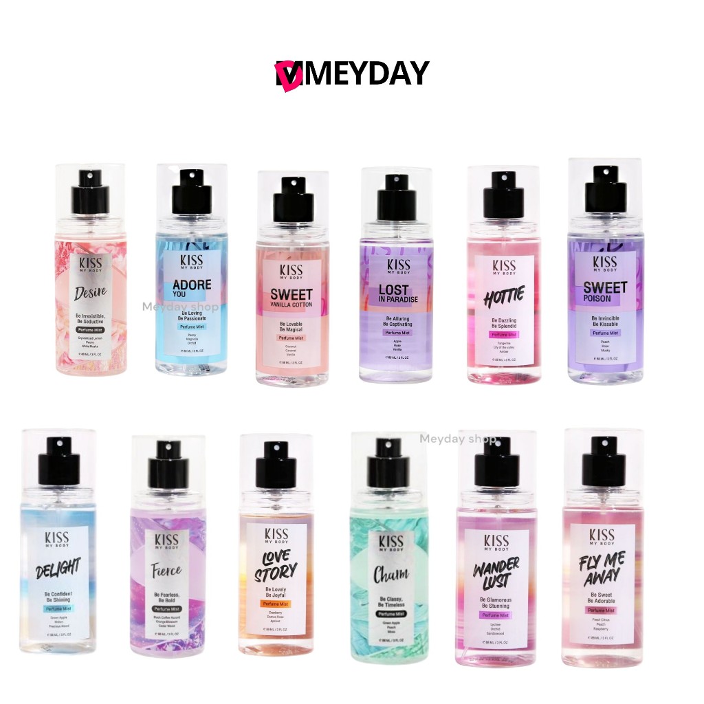 Exp08/27 คิส มาย บอดี้ เพอร์ฟูม มิสต์ 88มล Kiss My Body Perfume Mist 88ml