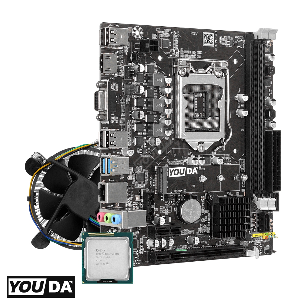 YOUDA คอมพิวเตอร์ PC เมนบอร์ด B75 LGA1155+CPU Intel Core i5+พัดลมCPU รับประกัน 1ปี อุปกรณ์คอมพิวเตอร์ เมนบอร์ดครบชุด ราคา ถูกที่สุด ดีลบีเคเค แกลเลอรีภาพที่ 9