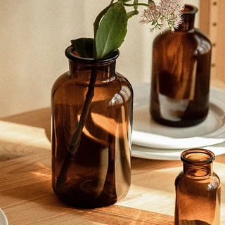 OurHome [พร้อมส่ง] แจกันแก้ว ins glass vase แจกันเรียบง่าย ของแต่งบ้าน พร็อพถ่ายรูป ร้านกาแฟ ร้านอาหาร ของตกแต่งโรงแรม