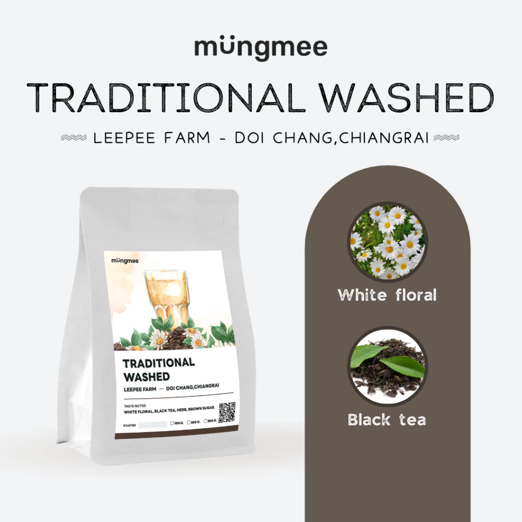 Mungmee Coffee เมล็ดกาแฟ คั่วอ่อน Doichang - Traditional Washed