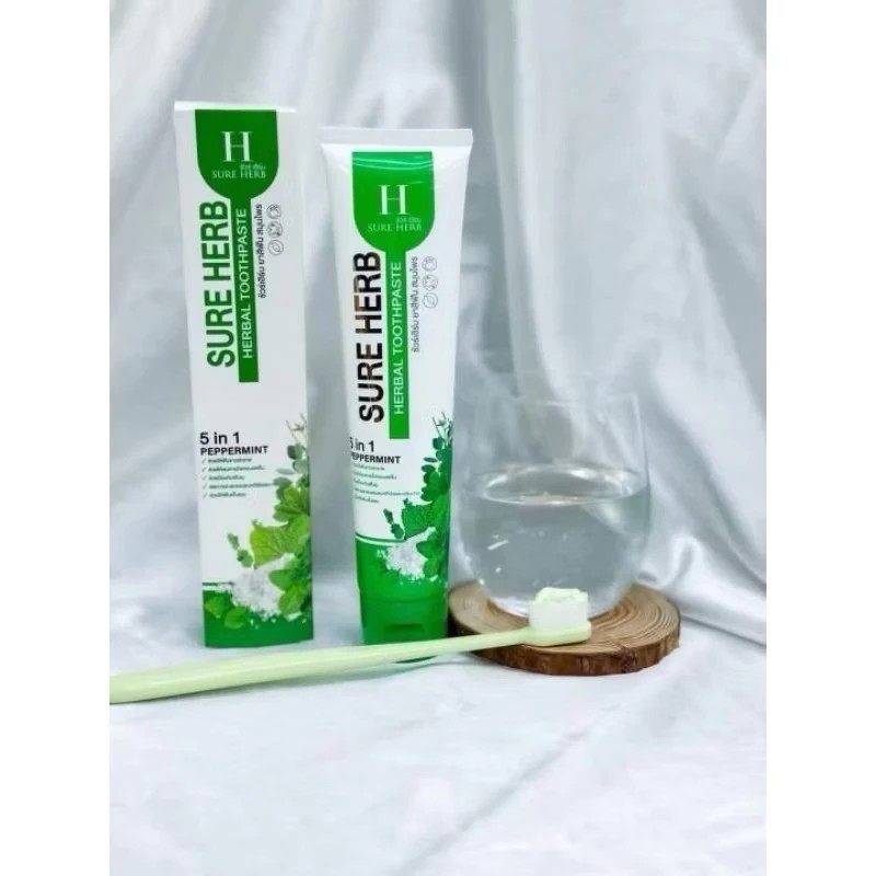 ยาสีฟันชัวร์เฮิร์บ ท้าให้ลอง !! Sure Herb Herbal Toothpaste  โปร 1หลอดสุดคุุ้ม ราคา ถูกที่สุด ดีลบีเคเค แกลเลอรีภาพที่ 6
