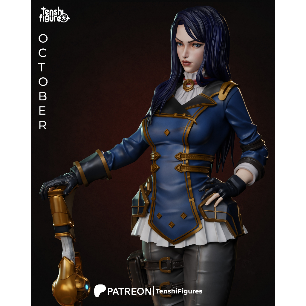 Caitlyn - Arcane League of Legends (Tenshi Figures)(3D Print Model ไม่ทำสี)