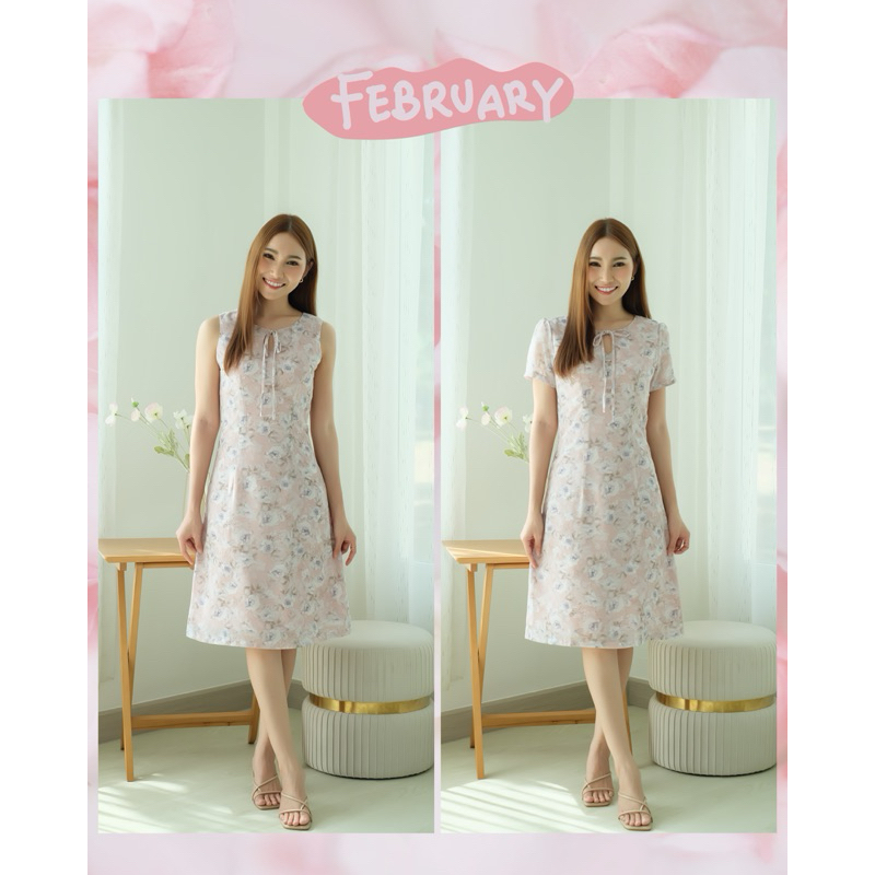 🌸2.2💖เดรสคอกลมหยดน้ำ(ผ้าชีฟอง/ไหมอิตาลี)**ไซส์ดูรูป2-4 (ไม่มีปรับไซส์) - รูปที่ 3