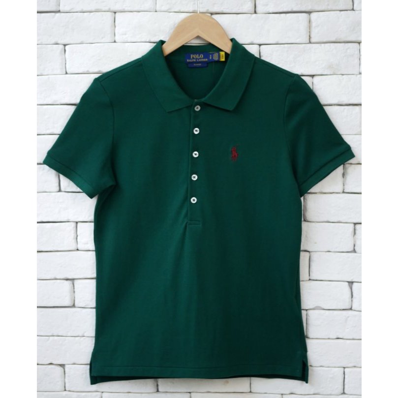 POLO RALPH LAUREN WOMEN SLIM FIT STRETCH POLO SHIRT #เสื้อโปโลผู้หญิง #ของแท้100%