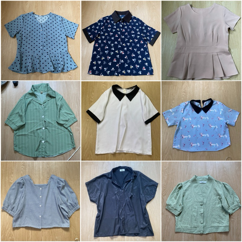 เสื้อทำงานแขนสั้น เสื้อออฟฟิศ เสื้อครู มีหลายแบบ 🧡