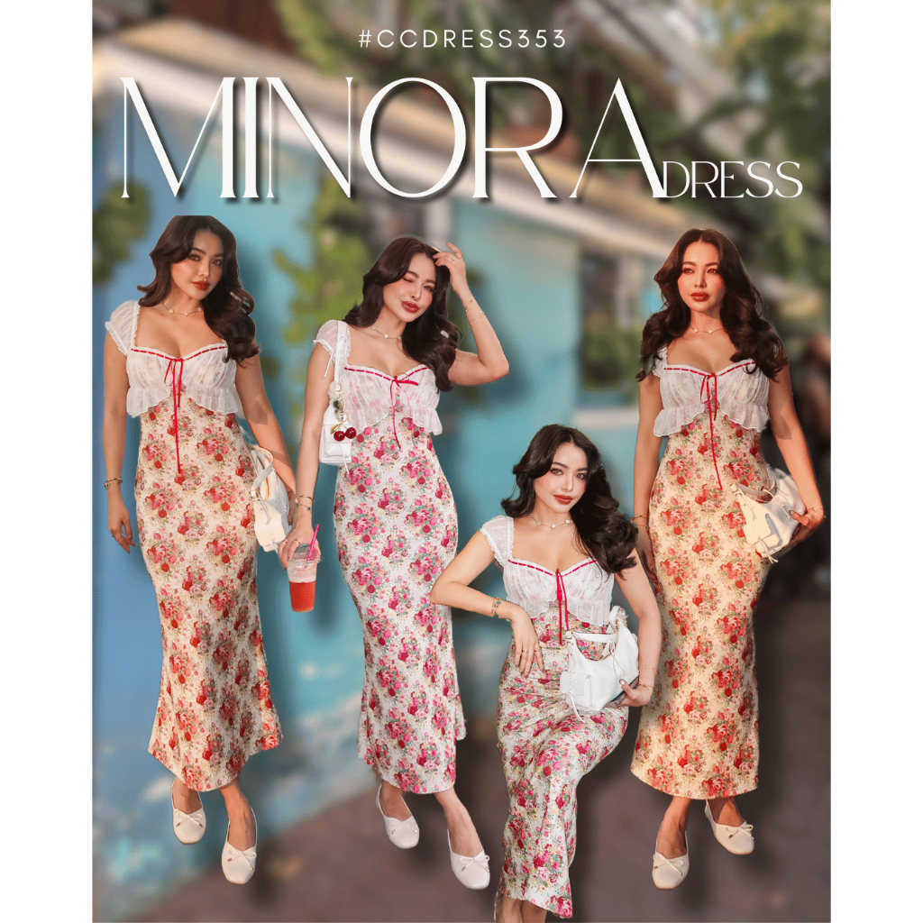 Chuuclothing Minora dress [(2)สินค้าพร้อมส่ง |(พรี3)รอสินค้า10-14วัน ] เก็บโค้ดส่วนลดเพิ่มได้ที่หน้ากิจกรรม