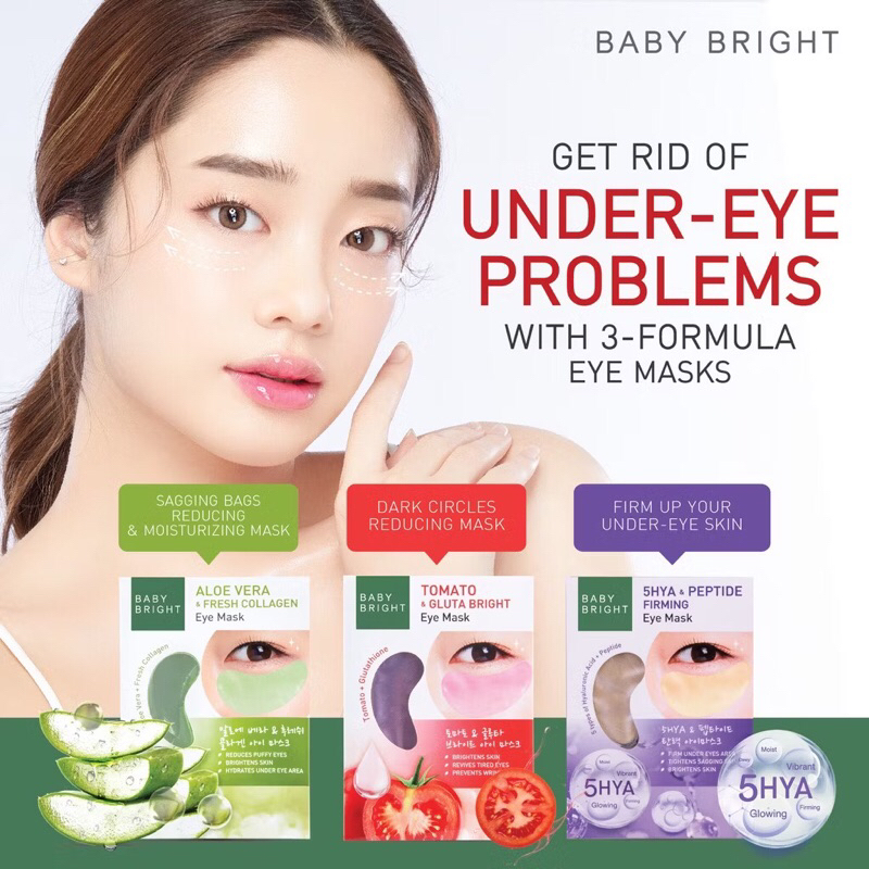 (1ซอง) Baby Bright Tomato & Gluta Eye Mask โทเมโท