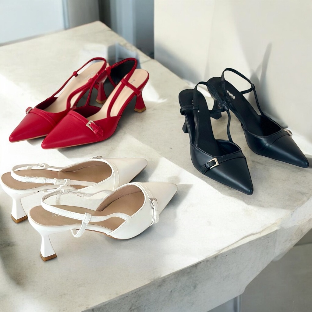 Atipashop – GEMY SLINGBACK SHOES รองเท้าส้นสูง หัวแหลม ราคา ถูกที่สุด ดีลบีเคเค แกลเลอรีภาพที่ 3