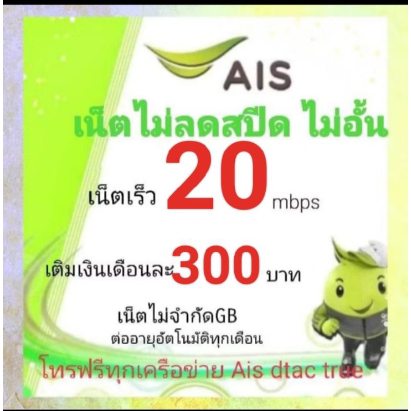 ซิมเน็ตAisเร็ว20mbpsไม่ลดสปีด