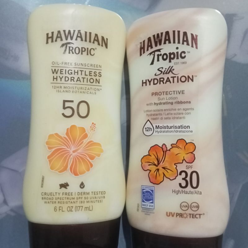 สเปรย์กันแดด Hawaiian Tropic Protective sun lotion Spf20 Sunscreen Spray โลชั่นกันแดด บำรุงผิว อาบแดดได้ Tropical Scent