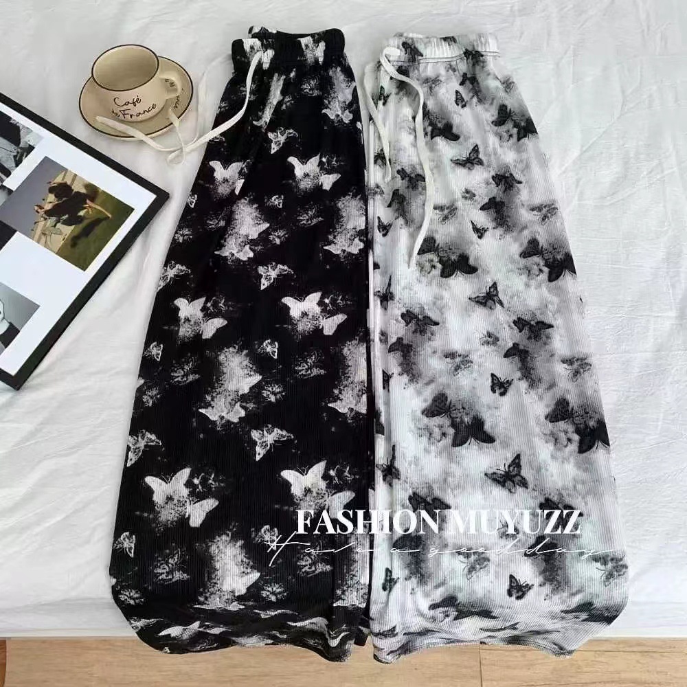 Womenwear เคาน์เตอร์ pants หลวม กางเกง long trousers ผู้หญิง กางเกงถูกๆ กางเกงสบายๆ high waist