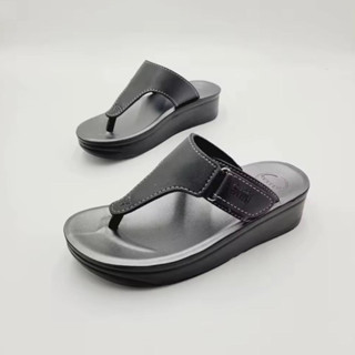 รองเท้าเพื่อสุขภาพพื้นpu 4035 สายหนีบหนังกลับพียูสามารถปรับส…