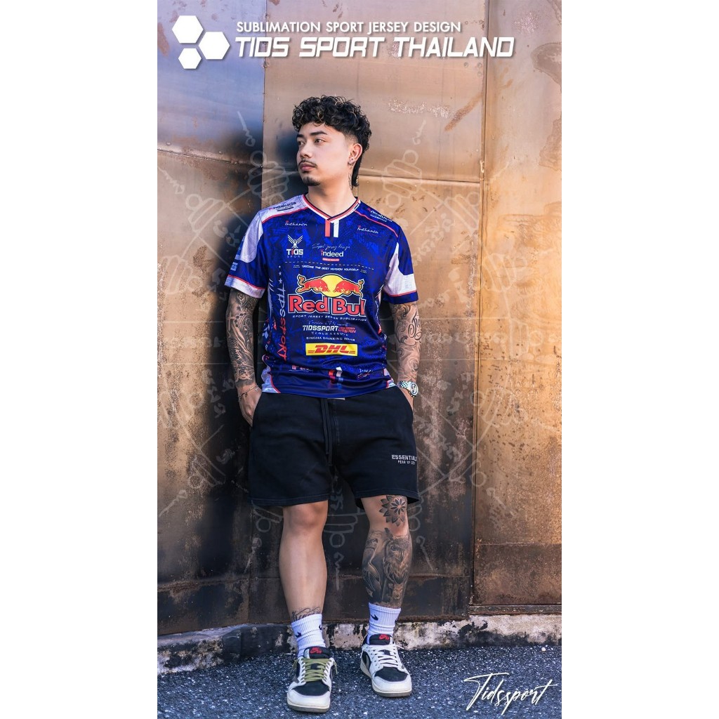 TIDS-RB เสื้อพิมพ์ลายทั้งตัว สีสวย สีสด ลายแจ่ม ผ้าไมโคร ระบายอากาศดี