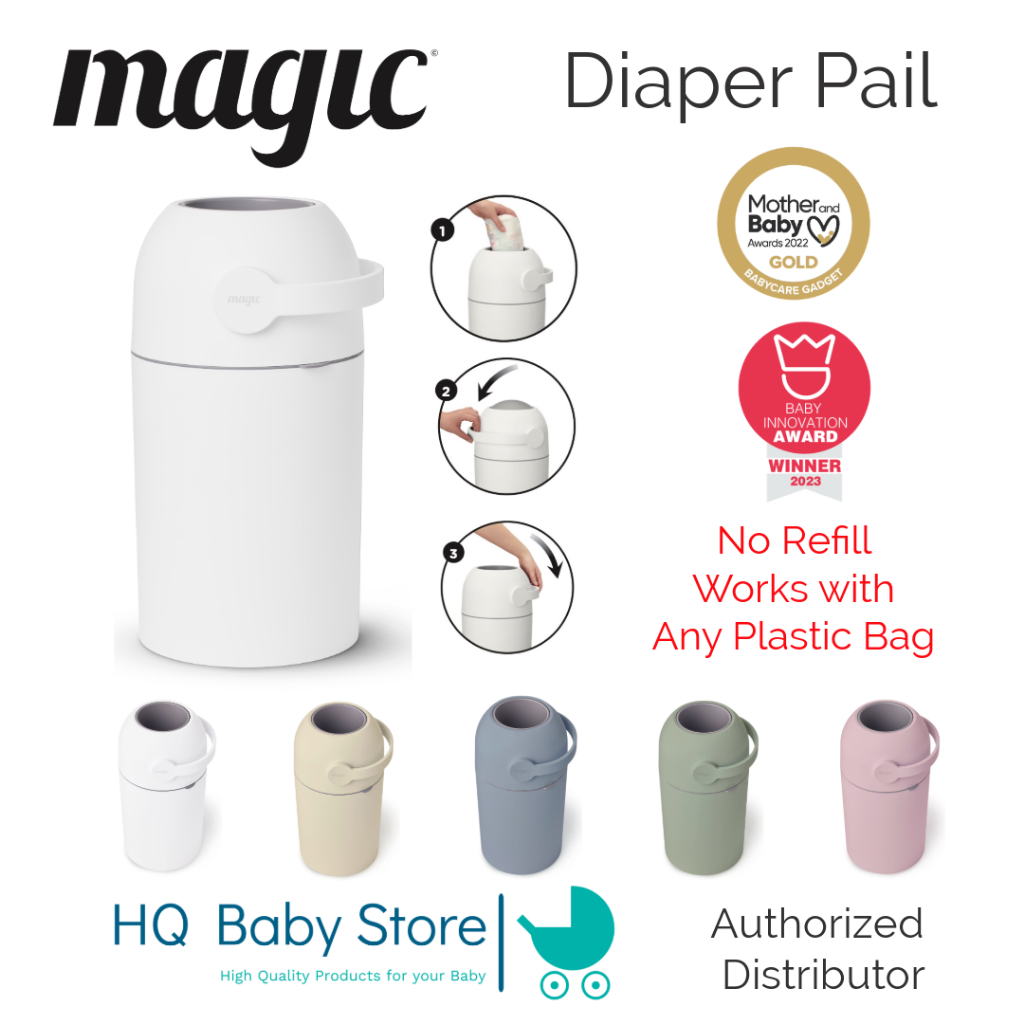 Magic Diaper Pail Majestic ถังขยะเก็บกลิ่น 99.99% สามารถใช้กับถุงขยะทั่วไปได้