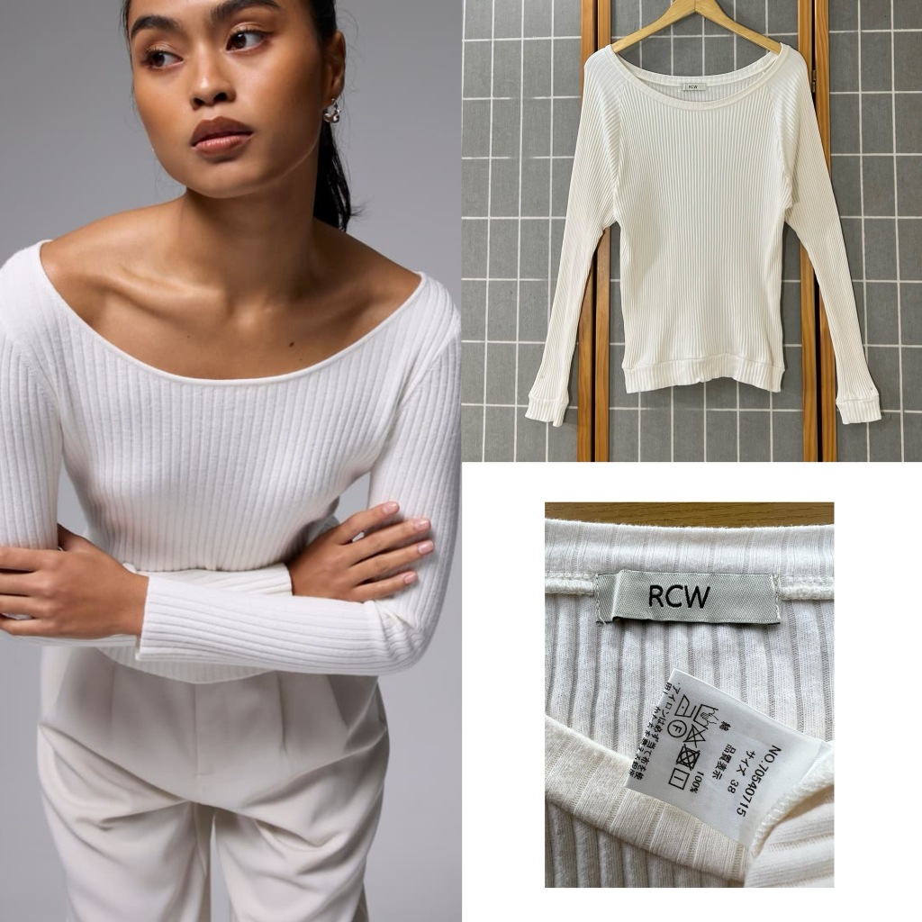 (E139) RCW เสื้อแขนยาวผ้าร่อง คอตตอน 100% ตัวนี้สภาพสวยไหล่ค่อนข้างกว้างอก 40 ถึง 46 ความยาว 25 คลุม