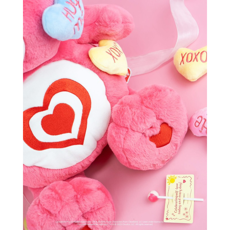 (พร้อมส่ง/ส่งด่วน)Care Bears-ตุ๊กตาหมีแคร์แบร์ All my heart bear🧸🌹🗝️น้องหมีวาเลนไทน์อัดเสียงได้มีmagnet ลิขสิทธิ์แท้100% - รูปที่ 3