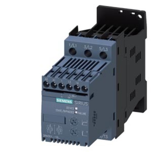 3RW3018-1BB04 SIRIUS soft starter S00 17.6 A, 7.5 kW/400 V, 40 °C 200-480 V AC, 24 V AC/DC Screw ter