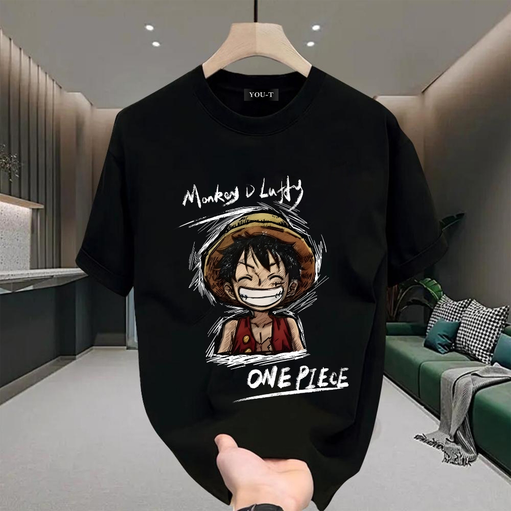 Top.street เสื้อยืด oversize 'One Piece' t shirt ใส่ได้ทั้งชาย-หญิง แฟชั่น สไตล์เกาหลี 2025 วินเทจ แนวสตรีท เสื้อฟอก 3xl