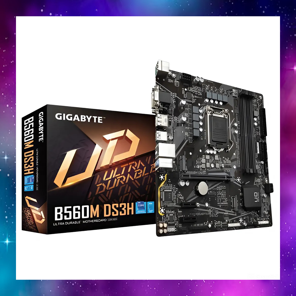 MAINBOARD (เมนบอร์ด) 1200 GIGABYTE B560M DS3H GEN10-11 ใช้งานปกติ