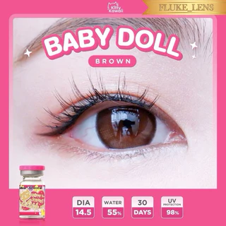 คอนแทคเลนส์(ขนาดกลาง) 💖 Baby Doll 💖 ตาหวานสายเกา อมน้ำ55% Kittykawaii ผลิตที่เกาหลี🇰🇷 ของแท้จากแบรนด์โดยตรง babydoll