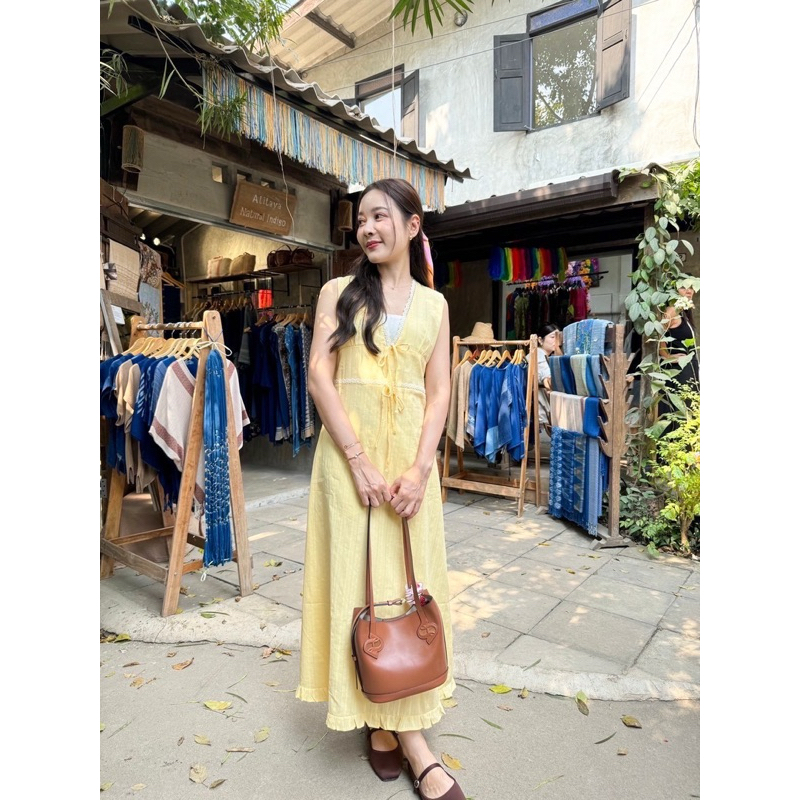 Jadoar dress 🍋เดรส4สี่ คอวีปักลูกไม้น่ารักตะโกนนน - รูปที่ 5