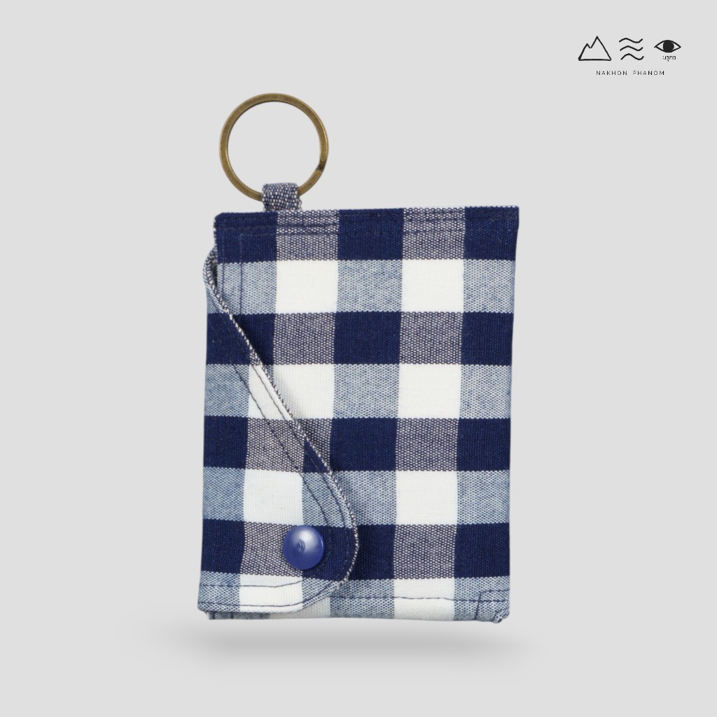กระเป๋าใส่บัตรผ้าฝ้ายทอมือ คราม - รูปที่ 6