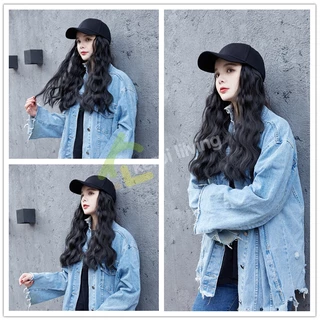 EQUAL วิกผม+หมวก วิกหมวก Wig cap หมวกแก๊ปพร้อมวิกผม แบบสวมครอบ ลอนสวยธรรมชาติ