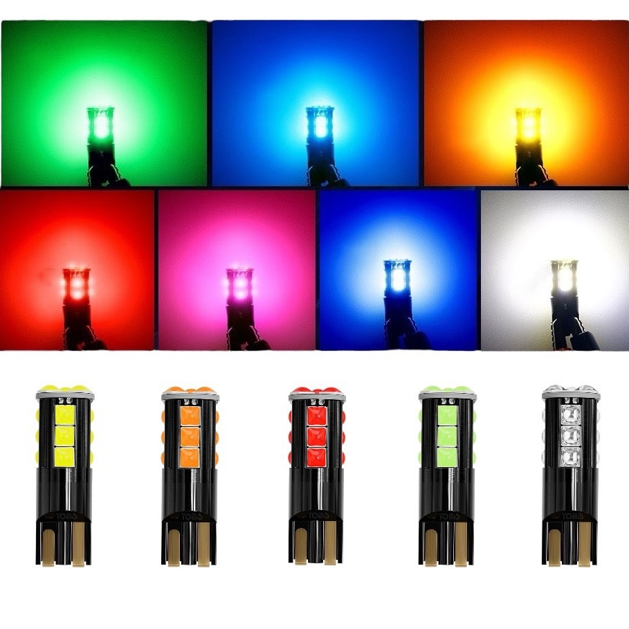 NEW (1ชิ้น) หลอดไฟหรี่ T10 3030 15SMD LED 3D สว่างมาก สําหรับติดป้ายทะเบียนรถยนต์ และมอเตอร์ไซค์ 12V