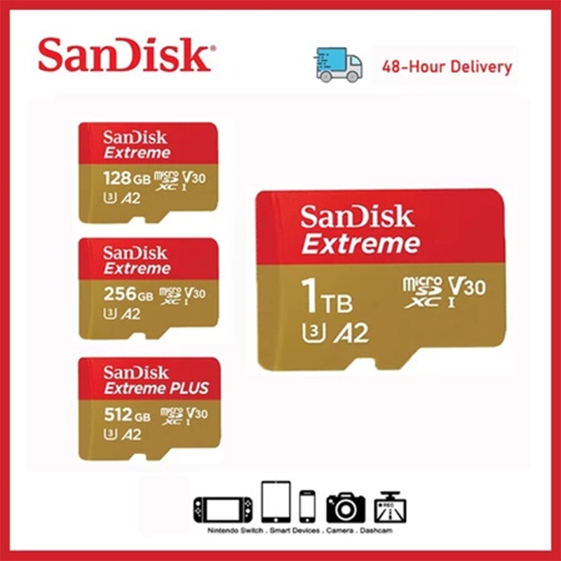 San * Disk Miniature SD การ์ดหน่วยความจํา 64GB/128GB/256GB/512GB/1TB/2TB Classe 10 A1 ความเร็วสูง TF Flash Car