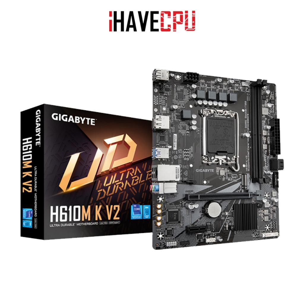 iHAVECPU MAINBOARD (เมนบอร์ด)(1700) GIGABYTE H610M K V2 DDR5 (REV.1.0)