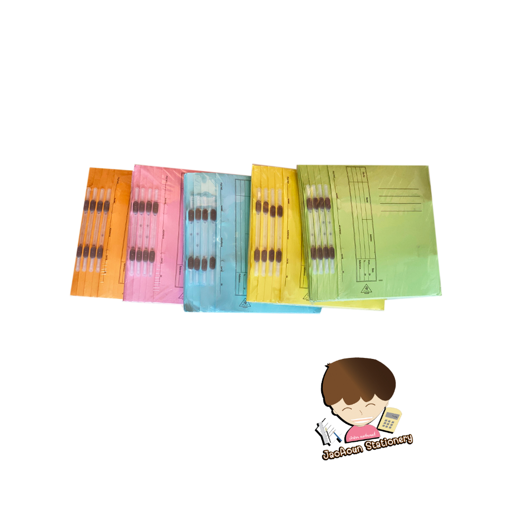 แฟ้มเจาะกระดาษ 500 G.  ขนาดA4 ,F4  300 แกรม  (จำนวน10เล่ม/สี)