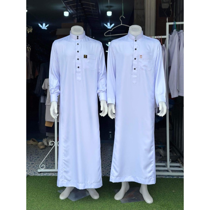 โต๊ปสีขาวล้วนผ้าฮารอมัย แขนจั้ม แขนปล่อย