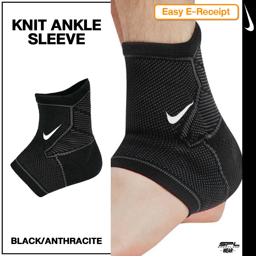 Nike ไนกี้ สายรัดข้อเท้า อุปกรณ์ซัพพอร์ตข้อเท้า Ankle Pro Knitted Sleeve N.100.0670.031 BK (1250)