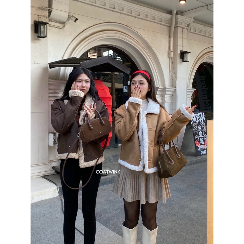 ✨NEW✨JENNY COAT โค้ท หนังกลับ บุขนแกะ