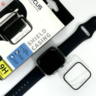 Focus เคสกระจกกันรอย รอบด้าน สำหรับ Apple Watch Series 11 10 9 8 7 6 5 4 SE SE2 SE3 Shield Casing