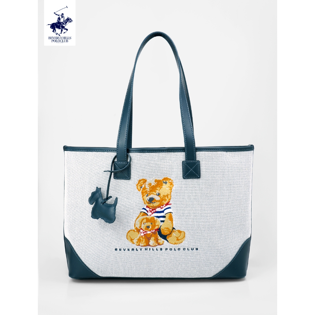BEVERLY HILLS POLO CLUB NEW Arrivals!! CANVAS TOTE Bag รุ่น BAGB037