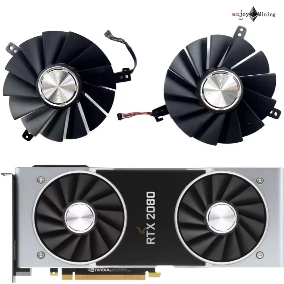พัดลมการ์ดจอ NVIDIA GeForce RTX 2080 2080ti 2080S TITAN Graphics Card Fan DAPA0815B2UP001/DAPA0815B2UP004