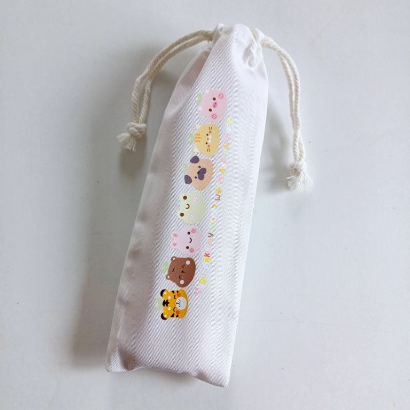 บุตรดี🇹🇭(DUO3A1) เซตกล่องช้อนส้อมพร้อมถุงผ้าหูรูดหนาพิเศษ ลายบุตรดีแฟมิลี่ Ver.1 รักษ์โลก BPA Free พร้อมส่ง ร้านไทย🇹🇭 - รูปที่ 5