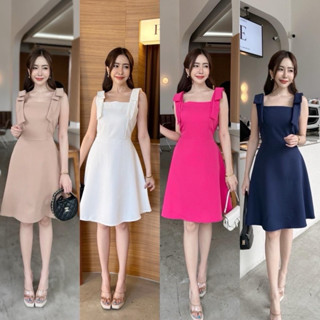 สายเดี่ยวโบว์ไหล่ ลุคคุณหนู ป้ายMabel