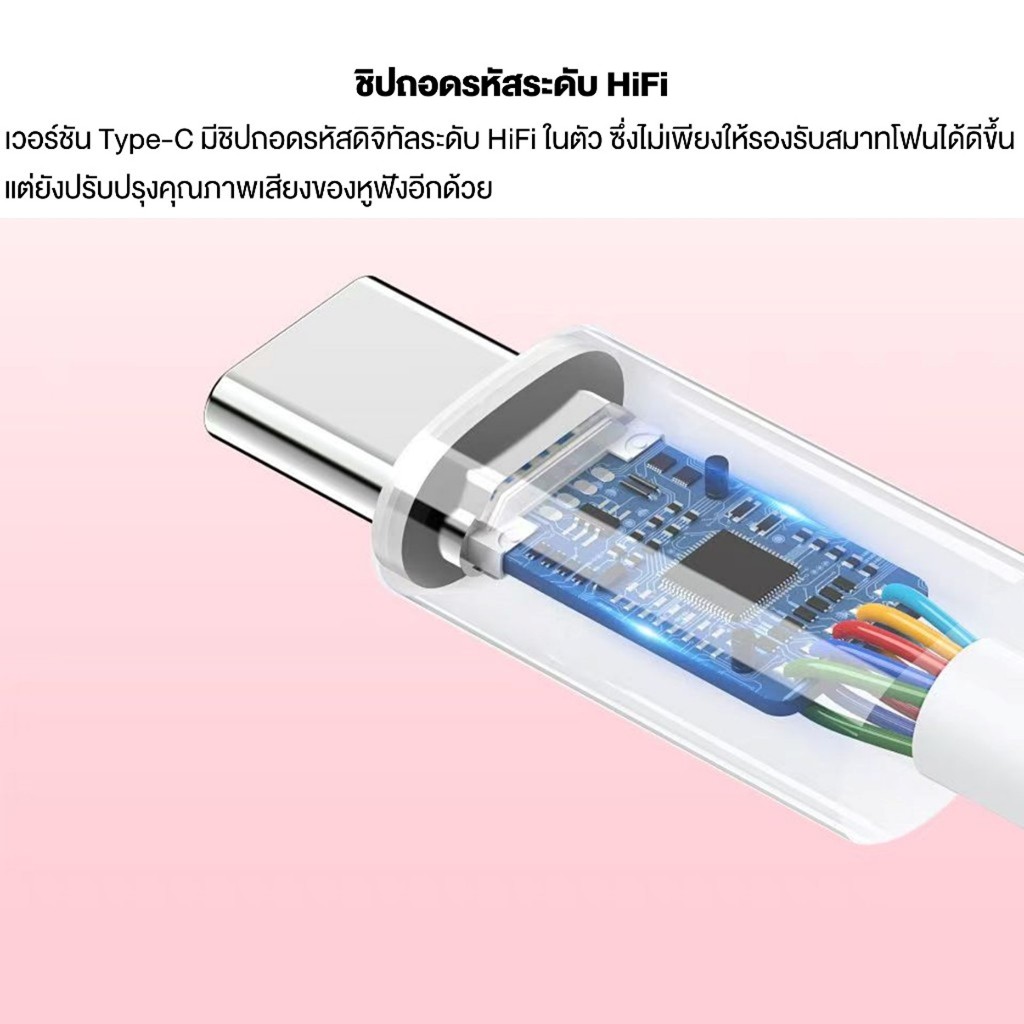 หูฟัง Fransun 880 TypeC / 3.5mm เสียงดีระดับ HIFI มีไมค์สำหรับการโทรและร้องเพลง มิติเสียงดี เบสหนัก