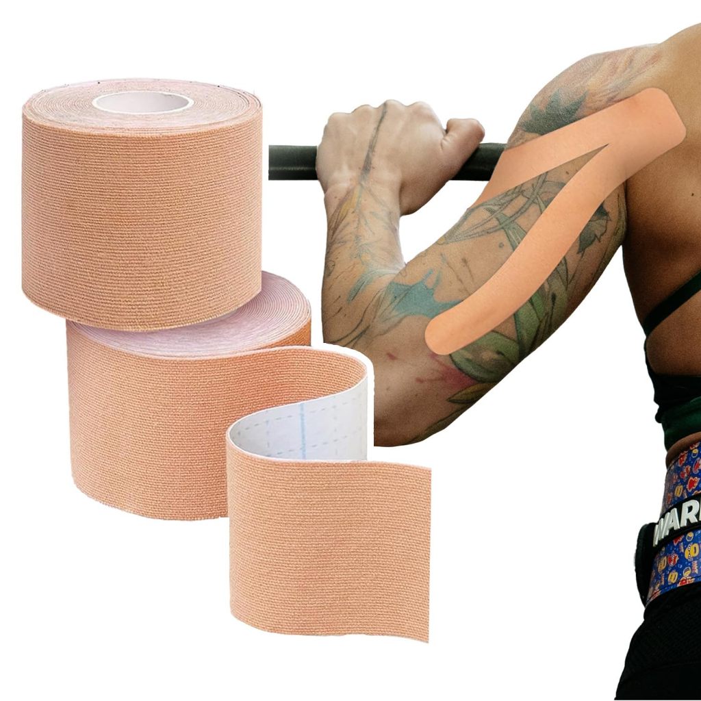 เทปผ้าบำบัด เทปพยุงกล้ามเนื้อ เทปบำบัด sport tape เทปบำบัดกล้ามเนื้อ ยืดหยุ่น ขนาด5cm/2.5cm เทปติดกล้ามเนื้อ เทปพันกล้าม - รูปที่ 4