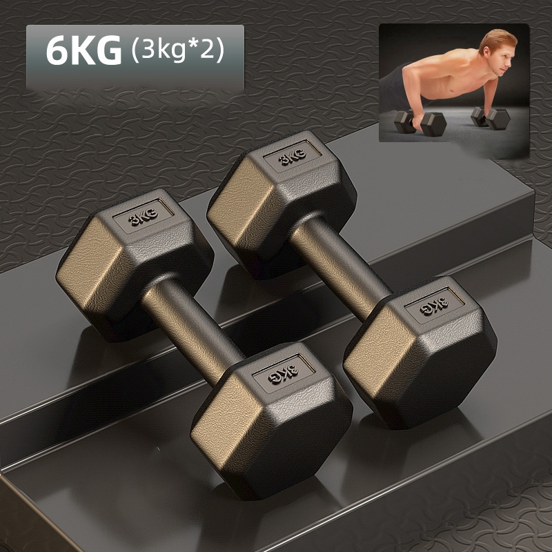 RIFOAM ดัมเบล 5 kg 3 kg 6kg 7.5 kg 10 kg 15kg ดัมเบล หกเหลี่ยม ดัมเบลหกเหลี่ยมหุ้มยาง สองต่อการสั่งซื้อ รูปที่ 7