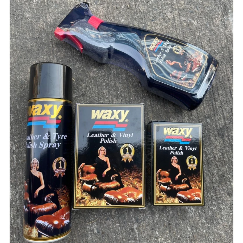 [🔥ของแท้] Waxy แว๊กซี่​ แว็กเคลือบเบาะหนัง เคลือบเงาเบาะ ป้องกันการแตกร้าว แห้งกรอบ และสีซีดจาง น้ำยารักษาเครื่องหนัง thumbnail 3