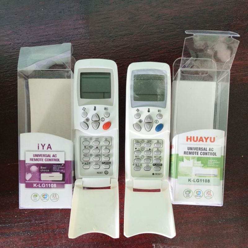 รีโมทแอร์ LG แบบรวม LG มีซองใช้ได้ทุกรุ่น ไม่ต้องตั้งค่า K-LG1108 HUAYU  IYA มีซองใส ฝาพับ