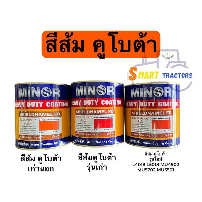 สีน้ำมัน Minorคูโบต้ารุ่นทั่วไป เบอร์ 3301 คูโบต้า รุ่นเก่านอก เบอร์ K 2201 คูโบต้ารุ่นใหม่ K33212