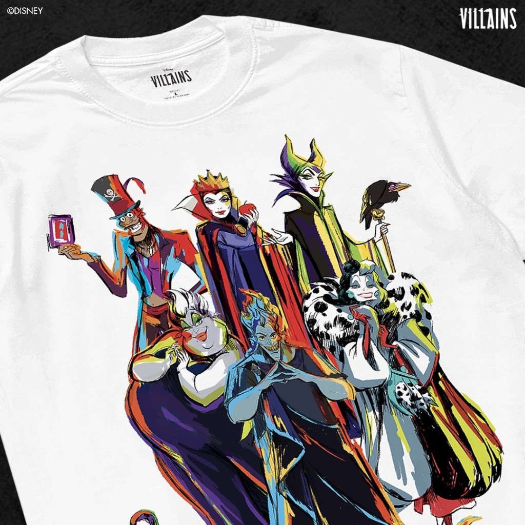 Power 7 Shop เสื้อยืดการ์ตูน ลาย "Disney Villains" ลิขสิทธิ์แท้ DISNEY (TMX-200) — صورة 3