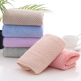 MJB-01 【ขนาด35x75ซม.】ผ้าเช็ดตัว ผ้าขนหนูรังผึ้ง สามารถใส่อาบน้ำได้ สีพื้น นุ่มไม่บาดผิว ขนาดมาตรฐาน